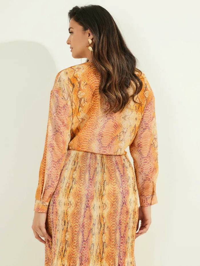 Sonora Silk TieFront Blouse Sonora Skin Tops GUESS Women Sonora Silk TieFront Blouse Sonora Skin Tops GUESS Women