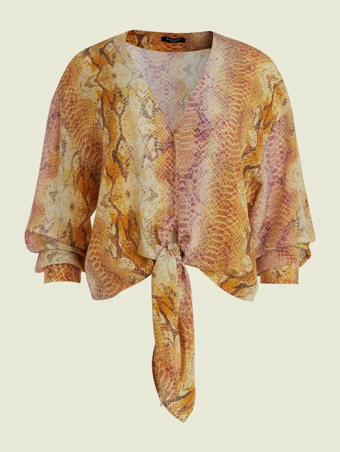 Sonora Silk TieFront Blouse Sonora Skin Tops GUESS Women Sonora Silk TieFront Blouse Sonora Skin Tops GUESS Women