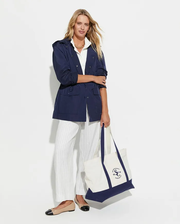 Sportscraft Adalia Patch Pocket Anorak Navy Women Jackets and Vests