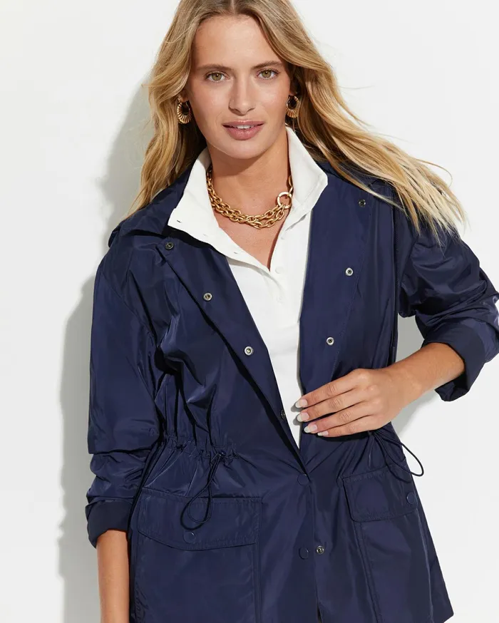 Sportscraft Adalia Patch Pocket Anorak Navy Women Jackets and Vests