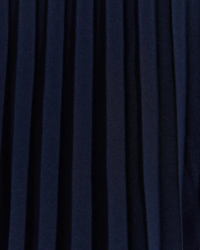 Sportscraft Andrea Pleat Midi Skirt Navy Women Skirts