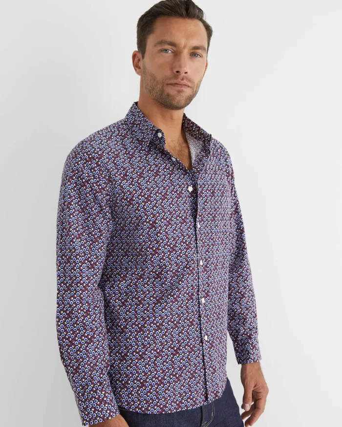 Sportscraft Azra Liberty Shirt Wineberry Men Shirts
