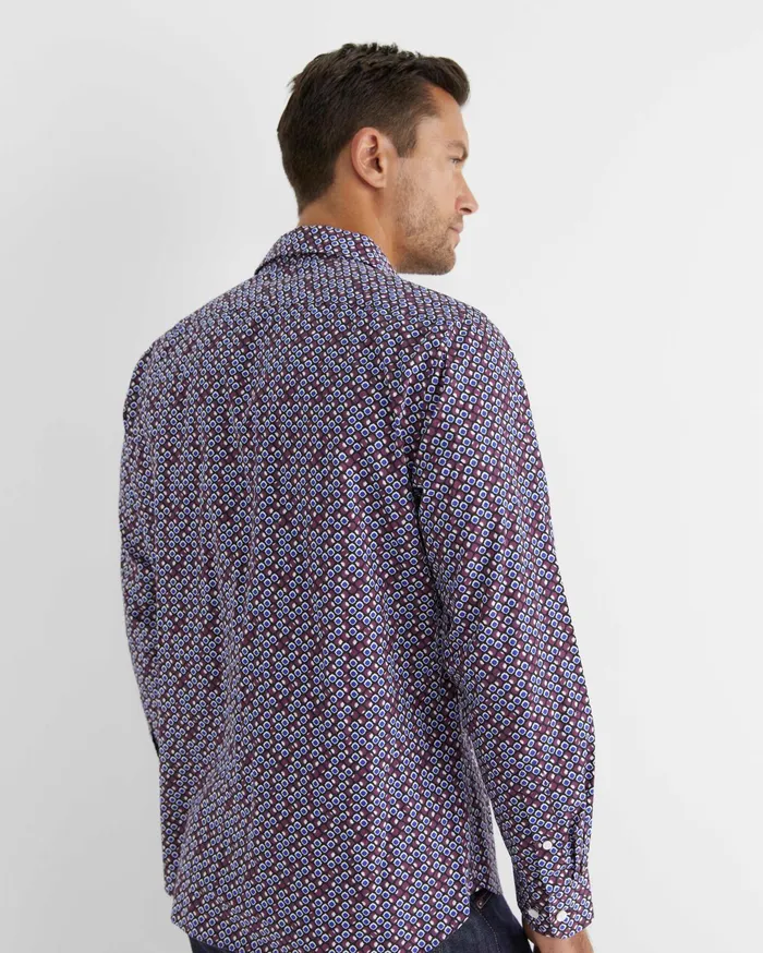 Sportscraft Azra Liberty Shirt Wineberry Men Shirts