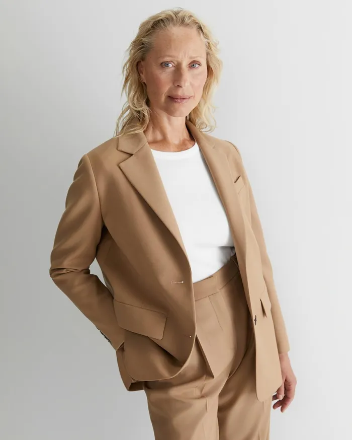 Sportscraft Bianca Relaxed Wool Blazer Camel Women Blazers