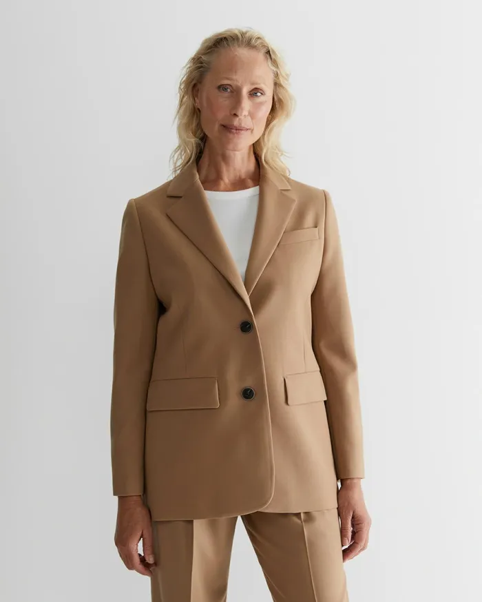Sportscraft Bianca Relaxed Wool Blazer Camel Women Blazers