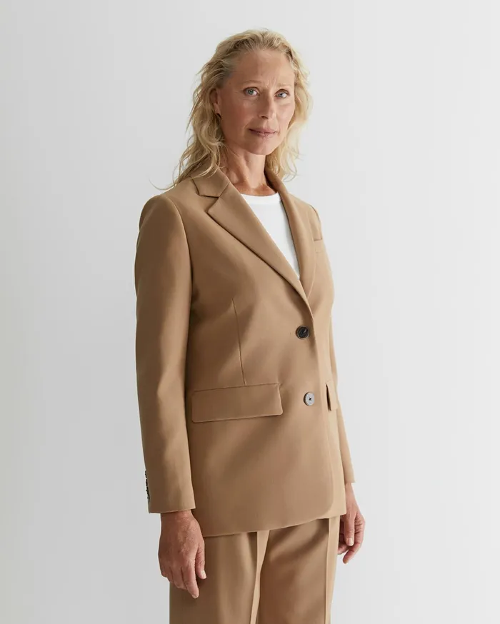 Sportscraft Bianca Relaxed Wool Blazer Camel Women Blazers