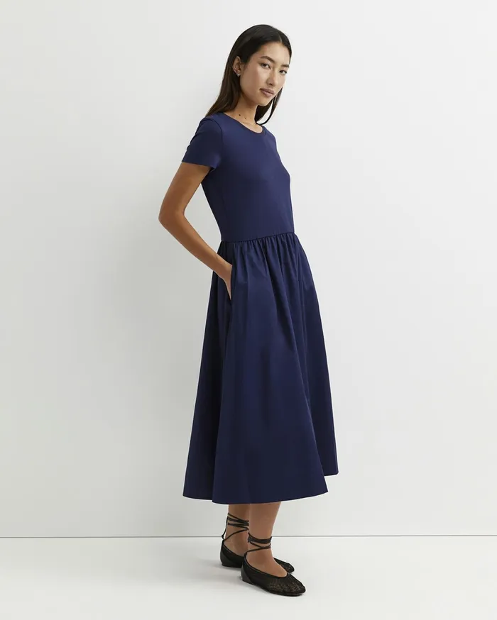 Sportscraft Bonnie Half Sleeve Midi Dress Navy Women Dresses