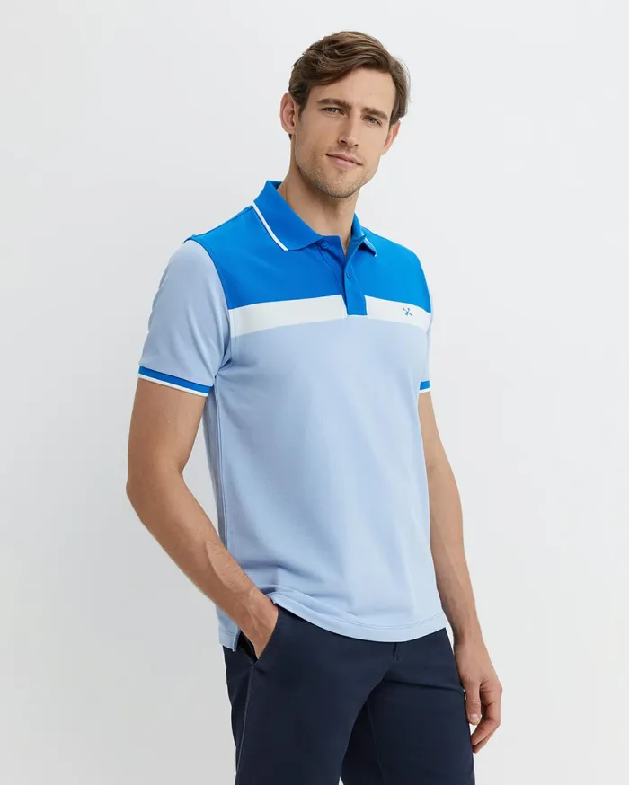 Sportscraft Bourke Polo Blue Multi Men TShirts and Polos