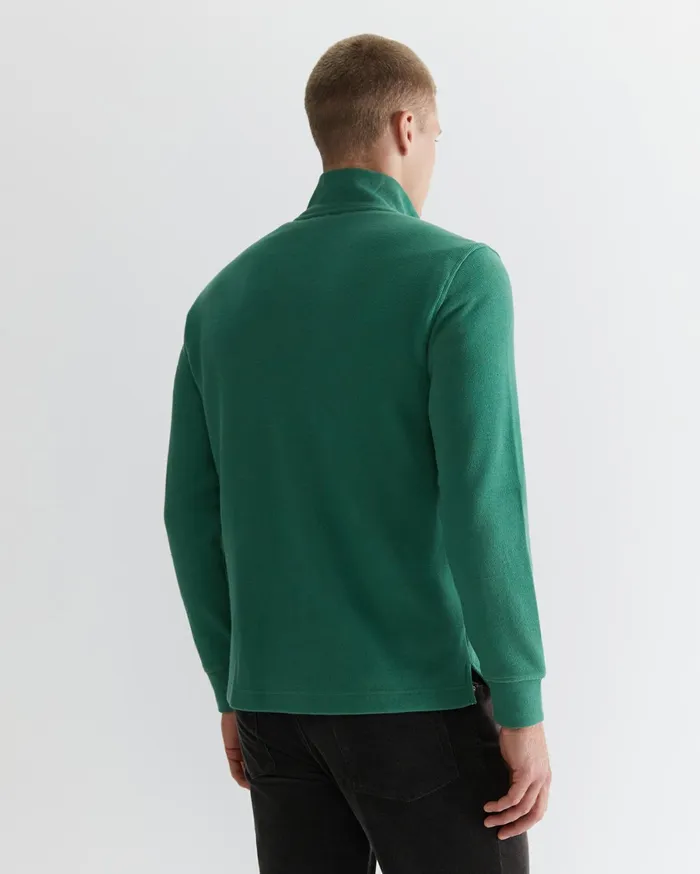 Sportscraft Branson Quarter Zip Dark Sage Men Knitwear