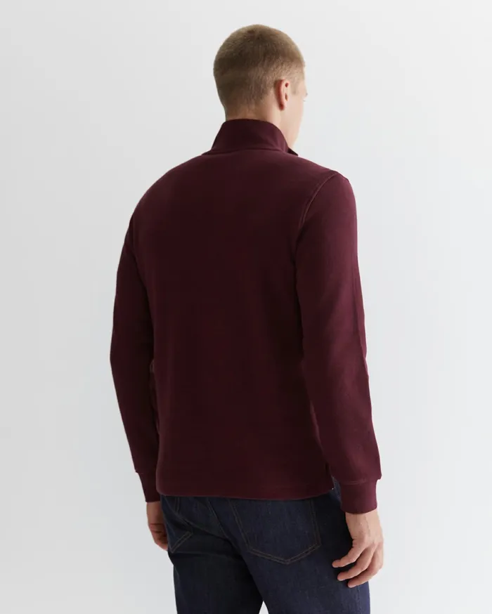 Sportscraft Branson Quarter Zip Wineberry Men Knitwear