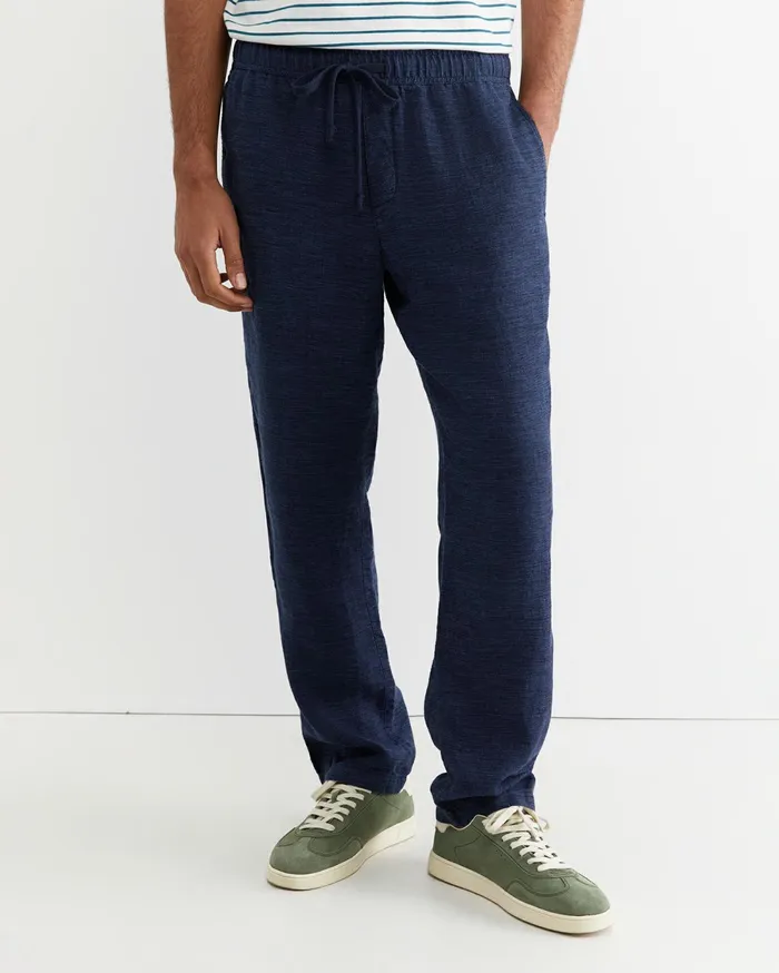 Sportscraft Caffery Yarn Dyed Linen Pant Navy Men Pants