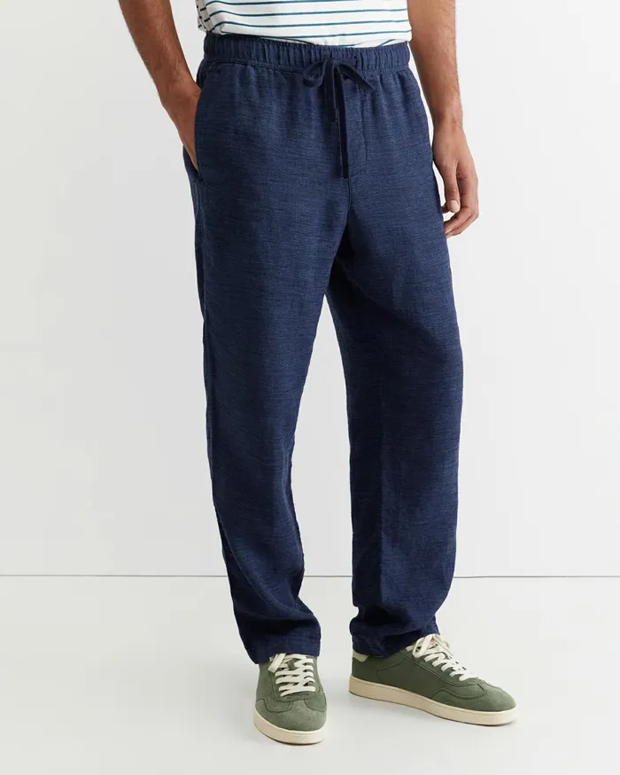Sportscraft Caffery Yarn Dyed Linen Pant Navy Men Pants