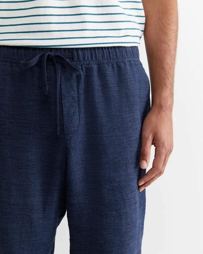 Sportscraft Caffery Yarn Dyed Linen Pant Navy Men Pants