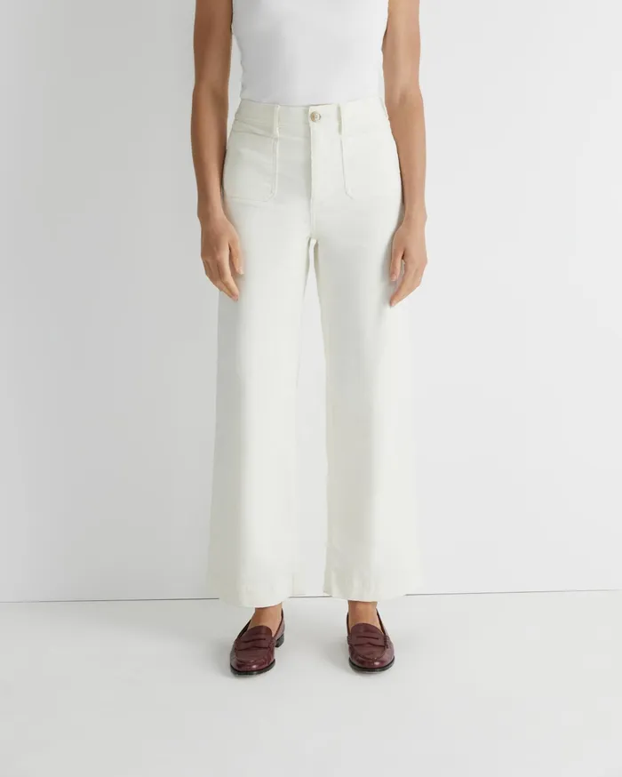 Sportscraft Cleo Cord Wide Leg Pant Winter White Women Pants