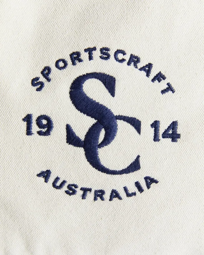 Sportscraft Club Sport Canvas Tote Ecrunavy Women Bags