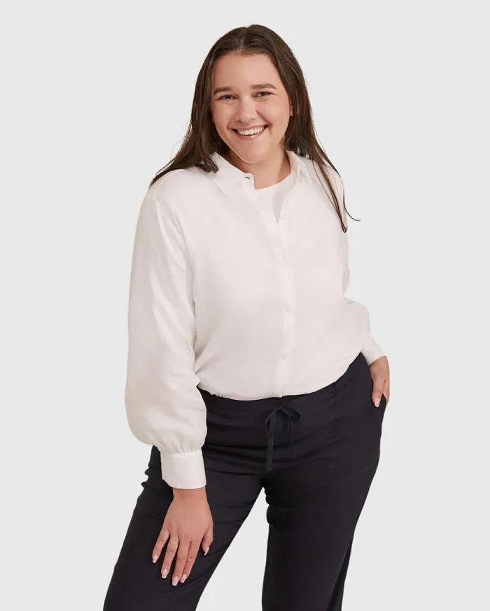 Sportscraft Crop Linen Pant Classic Navy Women Pants