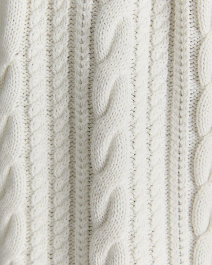 Sportscraft Elka Club Sport Cable Cardigan Creamnavy Women Knits and Cardigans