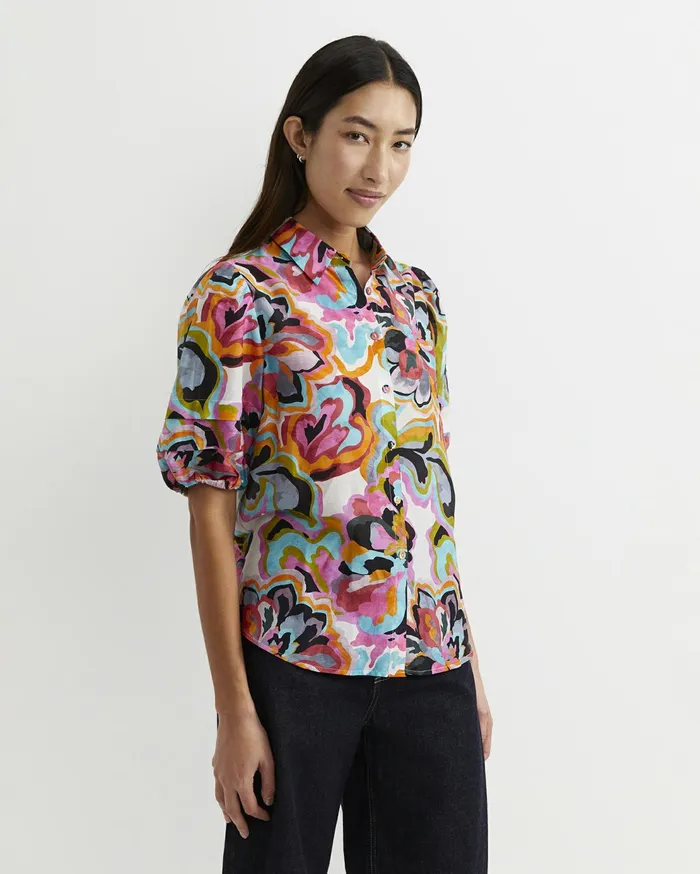 Sportscraft Fiola Lantern Sleeve Blouse Multi Women Shirts