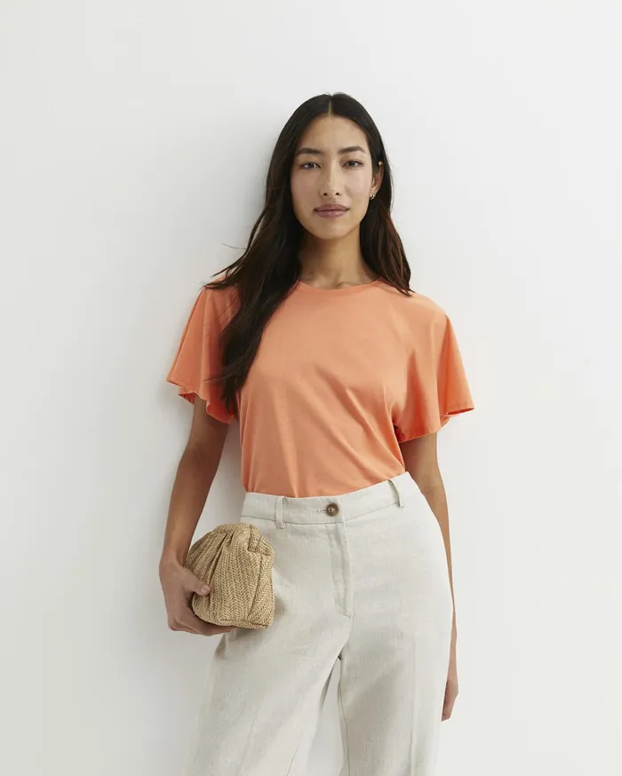 Sportscraft Flutter Short Sleeve Tee Tangerine Women Tops and Tees