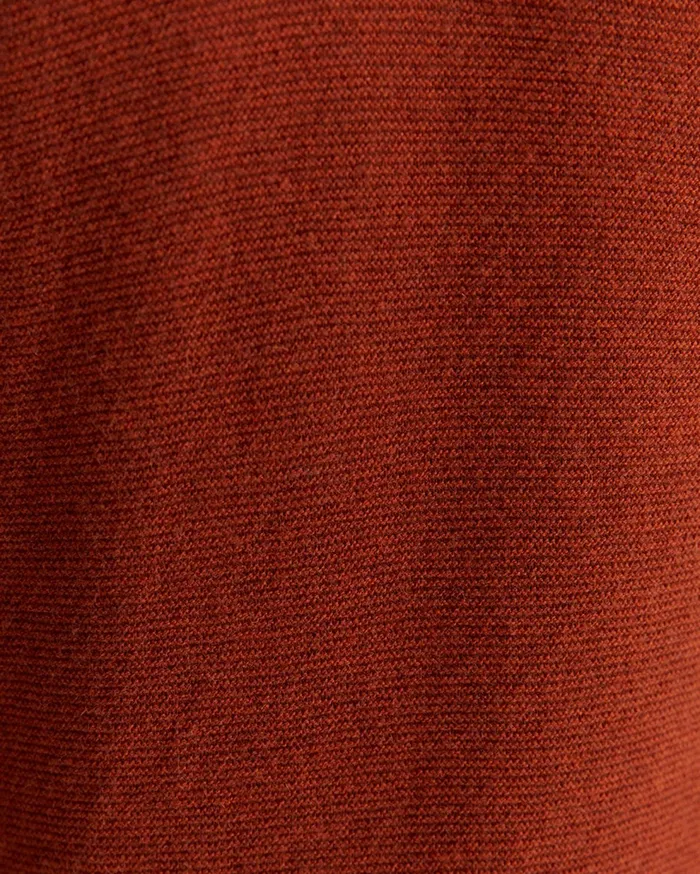 Sportscraft Harrison Wool Blend Quarter Zip Burnt Orange Men Knitwear