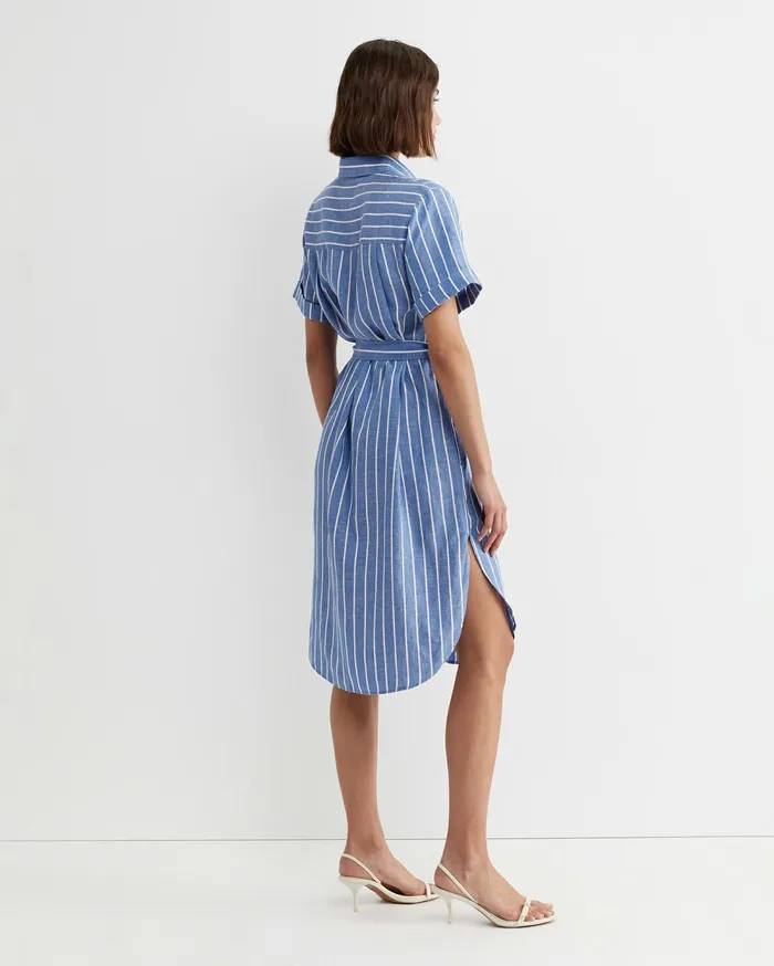 Sportscraft Hera Stripe Shirt Dress Bluewhite Women Dresses