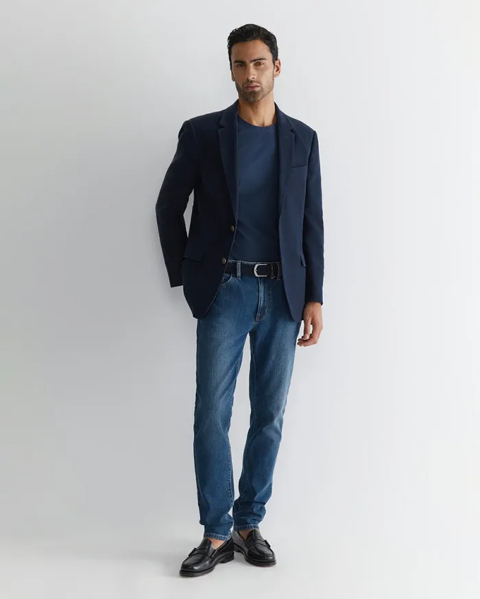 Sportscraft Italian Moleskin Blazer Navy Men Jackets and Blazers