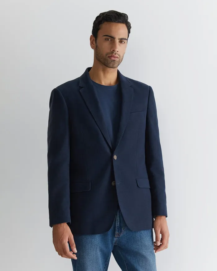 Sportscraft Italian Moleskin Blazer Navy Men Jackets and Blazers