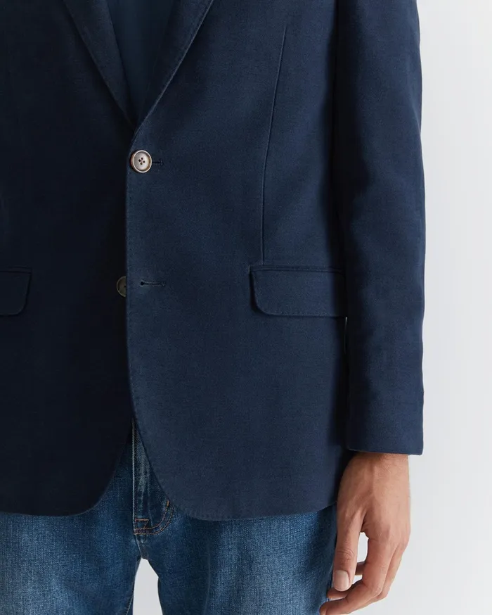 Sportscraft Italian Moleskin Blazer Navy Men Jackets and Blazers