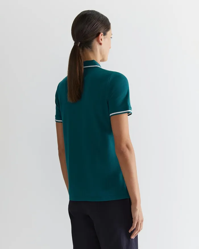 Sportscraft Jodie Pique Polo Teal Women Tops and Tees
