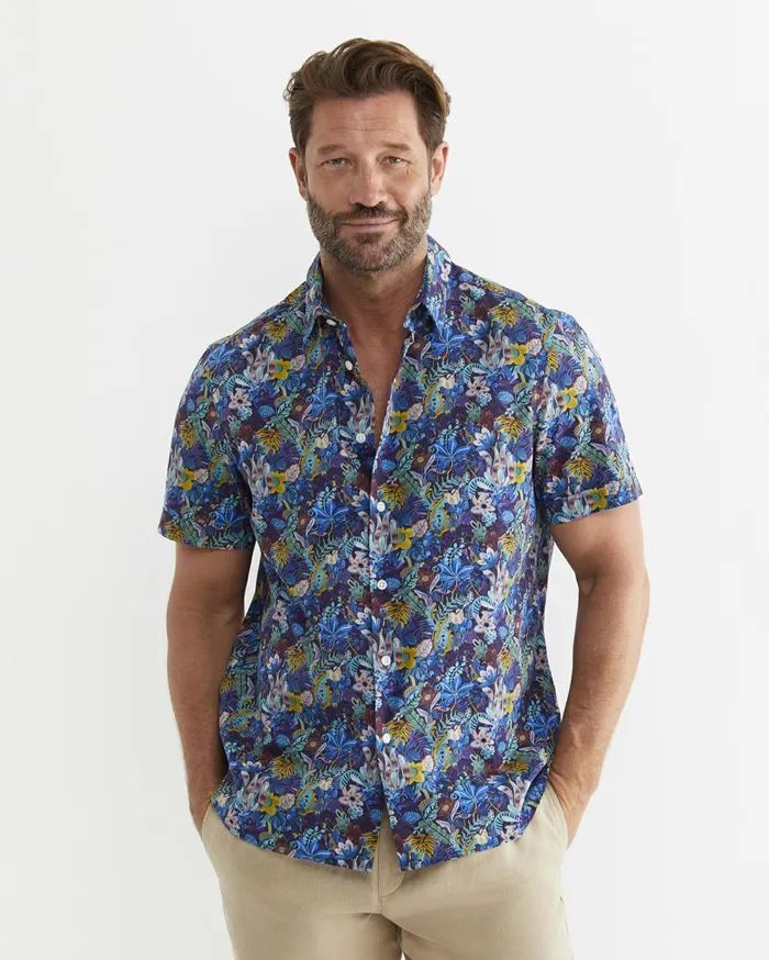 Sportscraft Kip Short Sleeve Liberty Shirt Multi Men Shirts