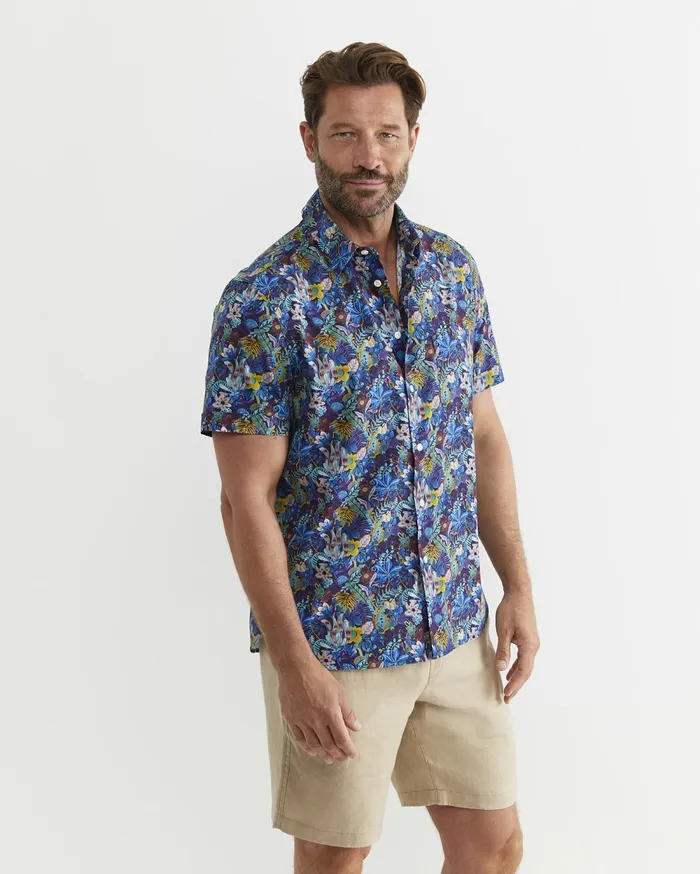 Sportscraft Kip Short Sleeve Liberty Shirt Multi Men Shirts
