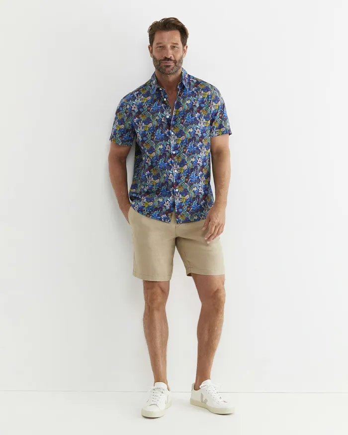 Sportscraft Kip Short Sleeve Liberty Shirt Multi Men Shirts