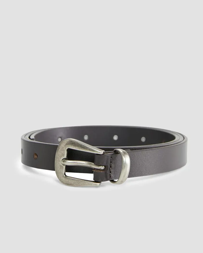 Sportscraft Lara Slim Leather Belt Chocolate Women Belts