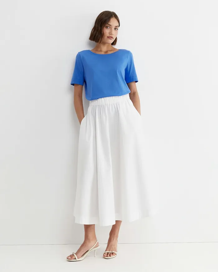 Sportscraft Mercerised Cotton Tee Cerulean Women Tops and Tees