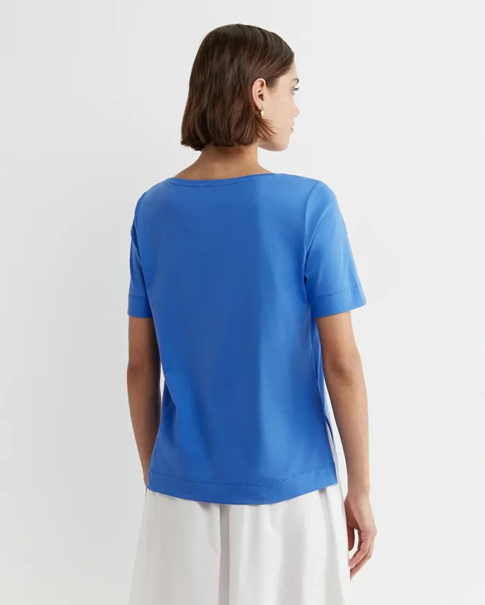 Sportscraft Mercerised Cotton Tee Cerulean Women Tops and Tees
