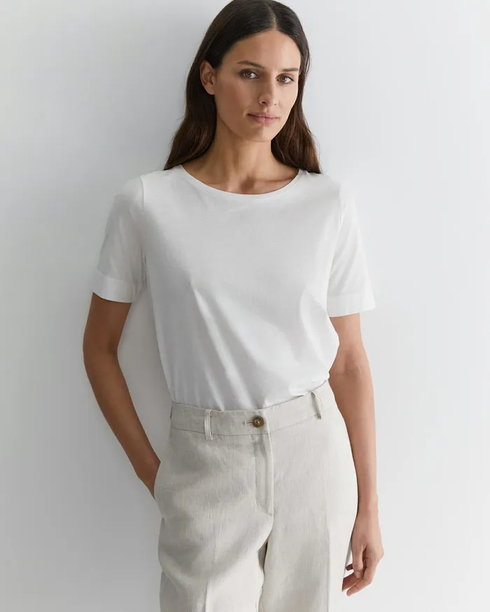 Sportscraft Mercerised Cotton Tee White Women Tops and Tees
