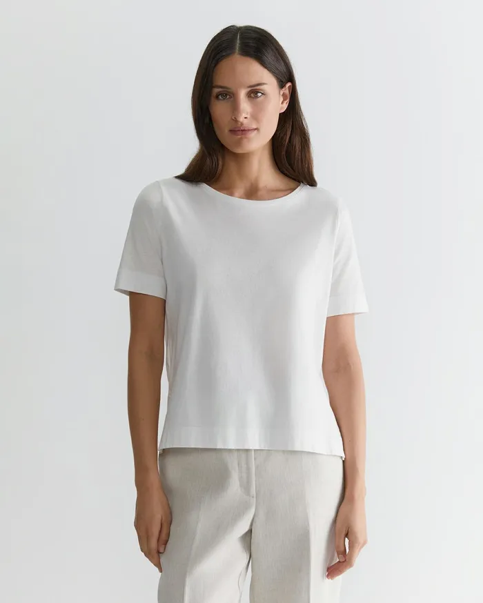 Sportscraft Mercerised Cotton Tee White Women Tops and Tees