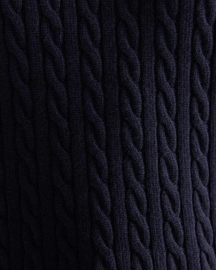 Sportscraft Merino Wool Baby Cable Sweater Navy Women Knits and Cardigans