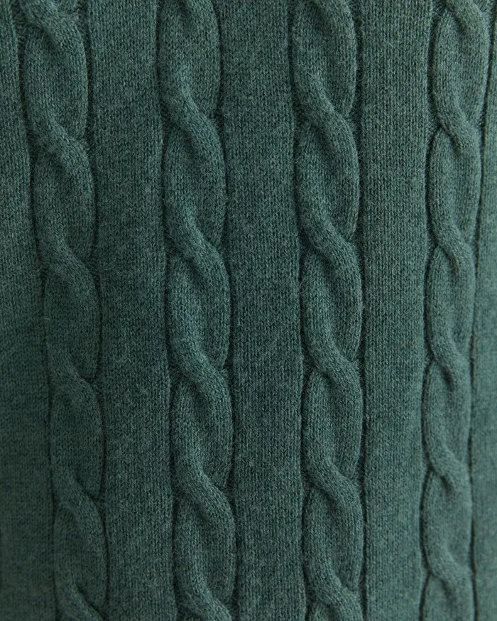 Sportscraft Munro Cable Wool Quarter Zip Green Melange Men Jackets and Blazers