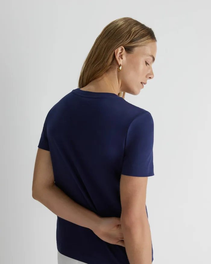 Sportscraft SC Logo Tee Navy Women Tops and Tees