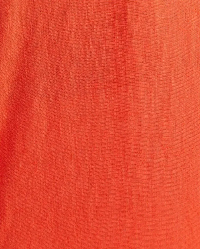 Sportscraft Short Sleeve Linen Shirt Tangerine Men Shirts