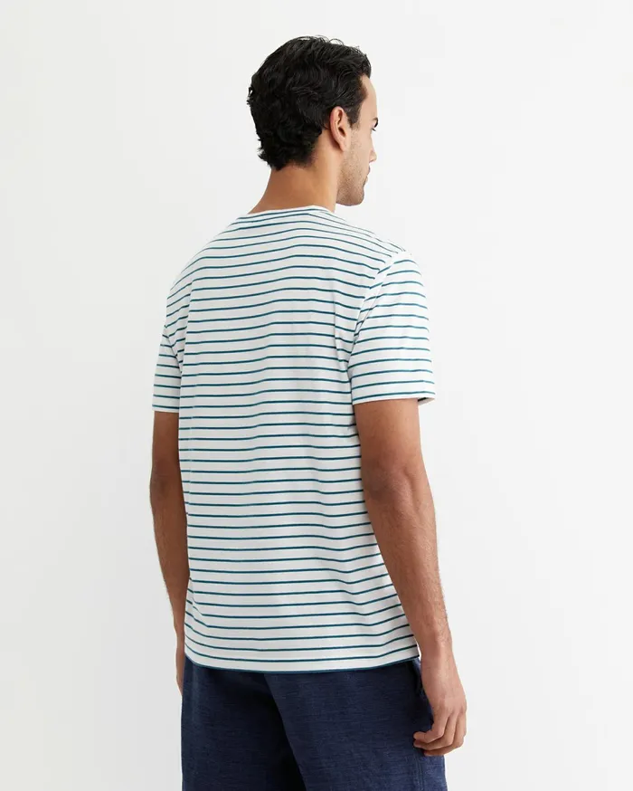 Sportscraft Supersoft Tee Whiteteal Men TShirts and Polos