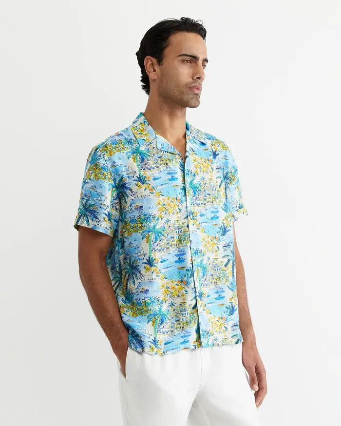 Sportscraft Vic Short Sleeve Liberty Cuban Shirt Multi Men Shirts