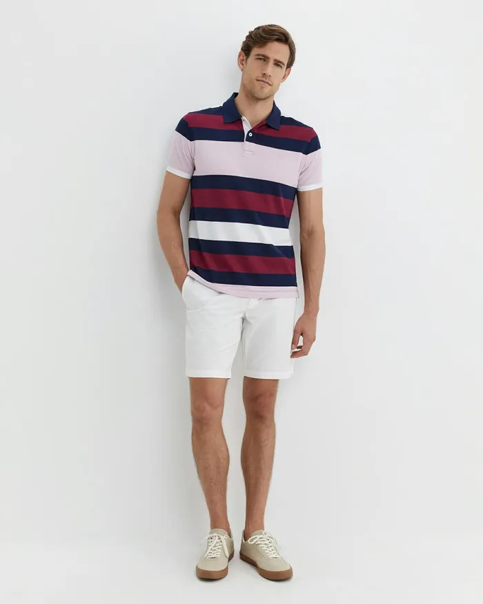 Sportscraft Yarra Polo Pink Multi Men TShirts and Polos