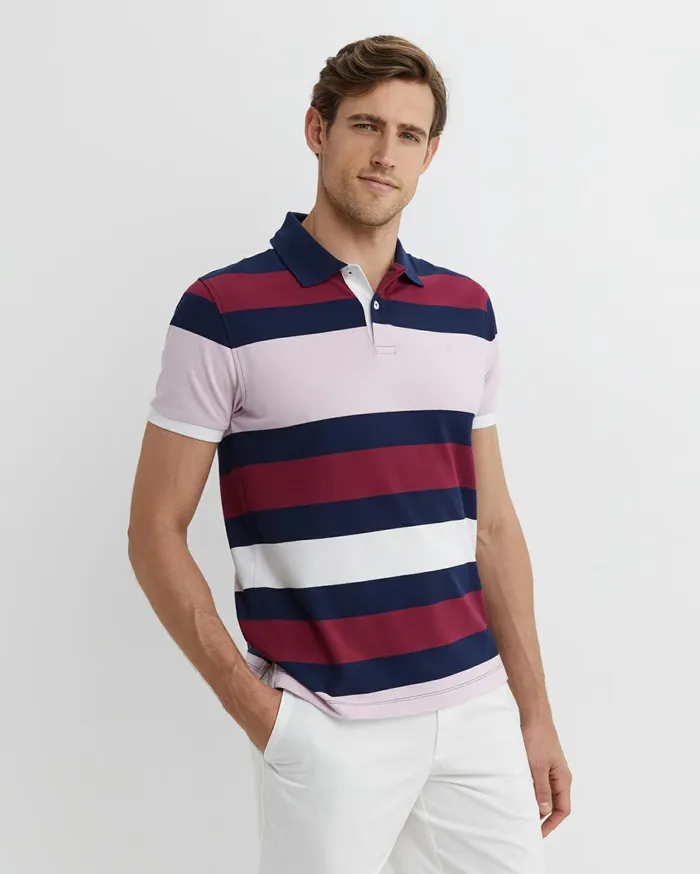 Sportscraft Yarra Polo Pink Multi Men TShirts and Polos