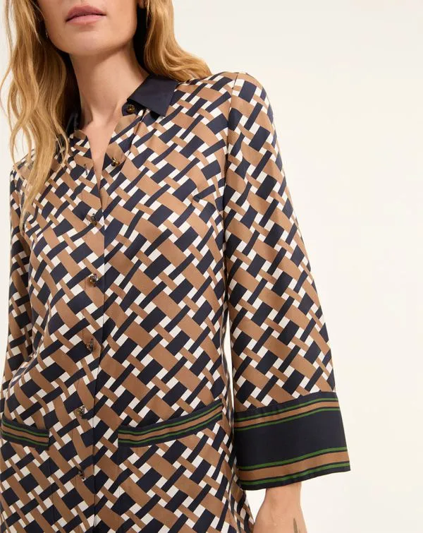 Sumatra Cotton Dress Navyandacorn Women Veronica Beard Dresses