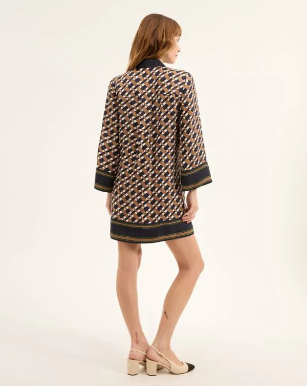 Sumatra Cotton Dress Navyandacorn Women Veronica Beard Dresses