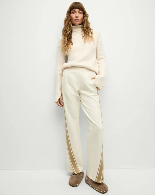 Sun Valley Petra Flare Pants Naturalandwhite Women Veronica Beard Pants