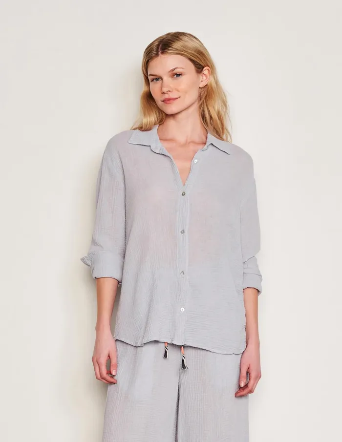 Sundry Clothing Shirting Women Women039s Classic Shirt In Blue Linen Blue Linen Sundry Clothing Shirting Women Women039s Classic Shirt In Blue Linen Blue Linen