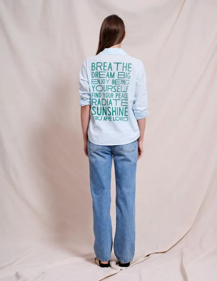 Sundry Clothing Shirting Women Women039s Motivation Classic Shirt In Icicle Icicle Sundry Clothing Shirting Women Women039s Motivation Classic Shirt In Icicle Icicle